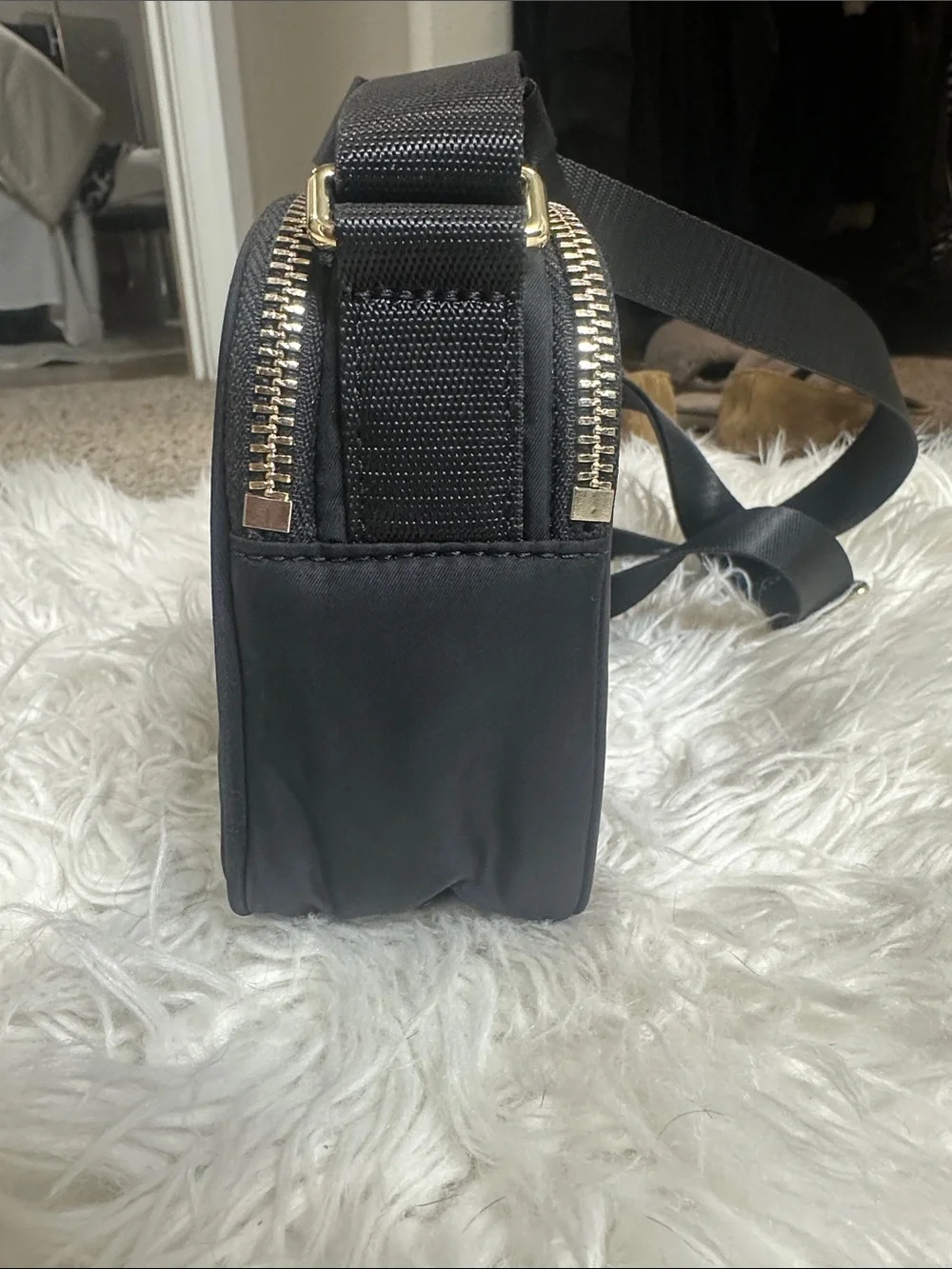 lululemon athletica Black Nylon Crossbody Messenger Bag